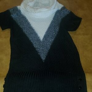 Candie's Black and Gray Cowl Neck Sweater Dress
